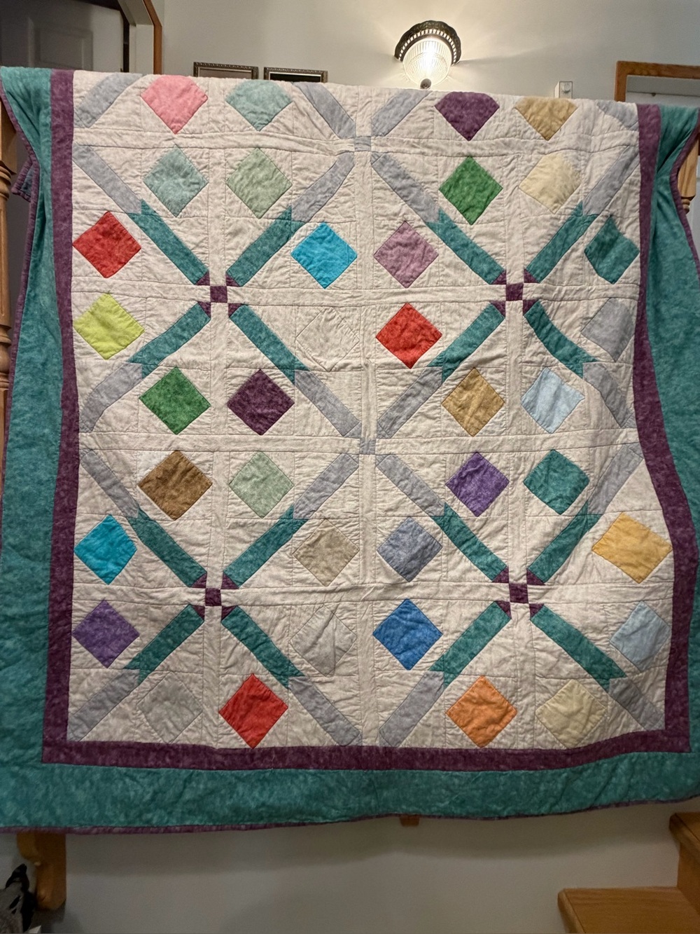 Handmade Multicolor flannel quilt